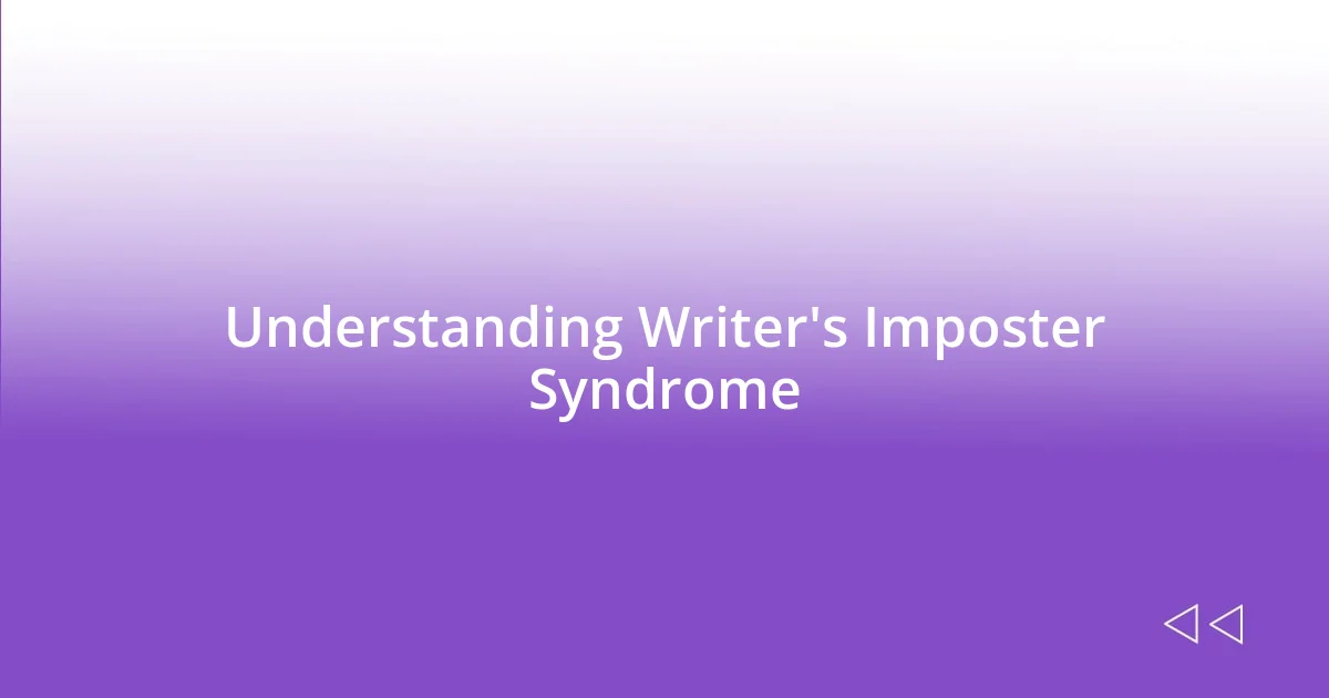 Understanding Writer