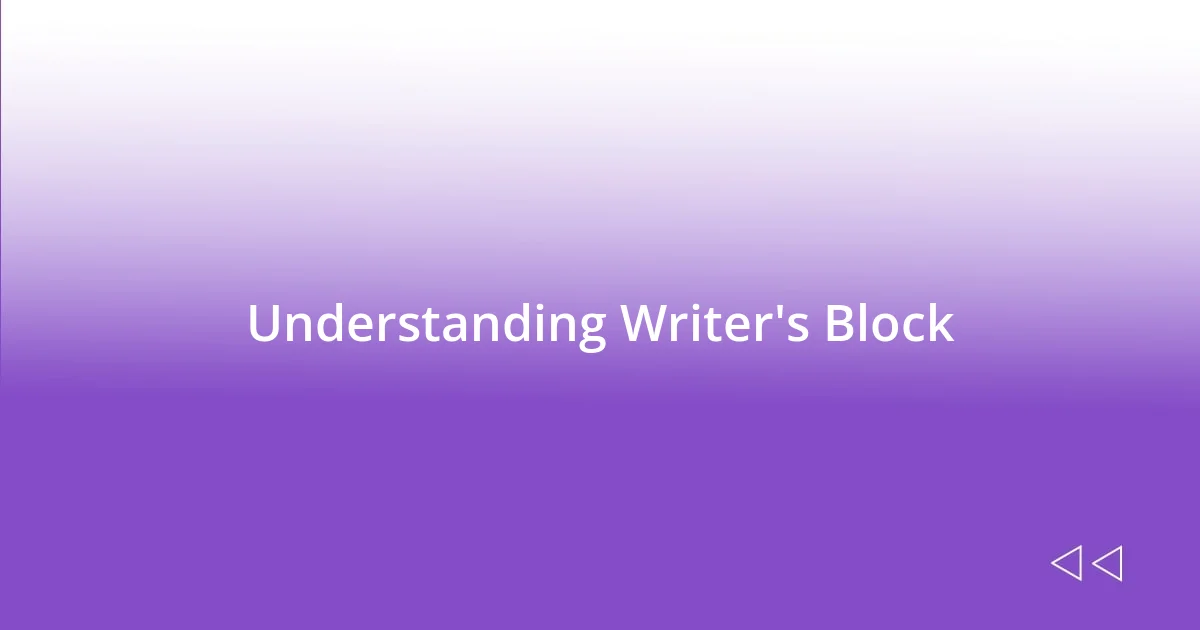 Understanding Writer