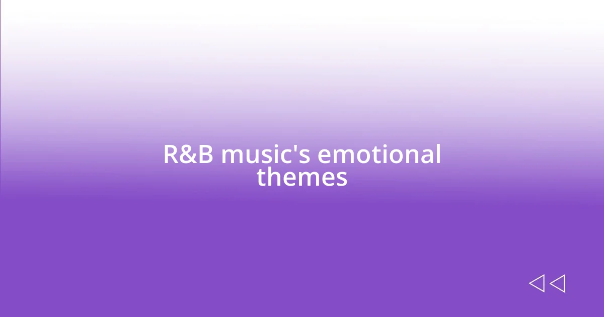 R&B music